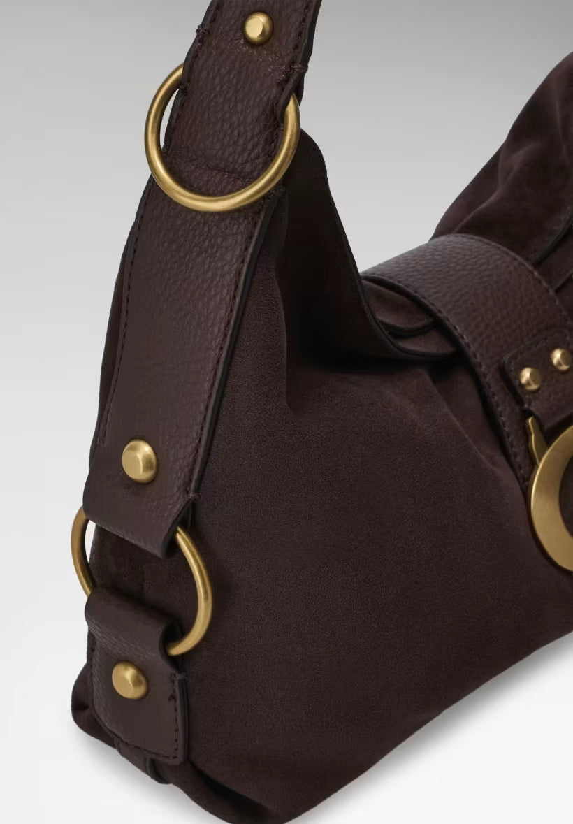 Guess Camden Suede Espresso Handbag