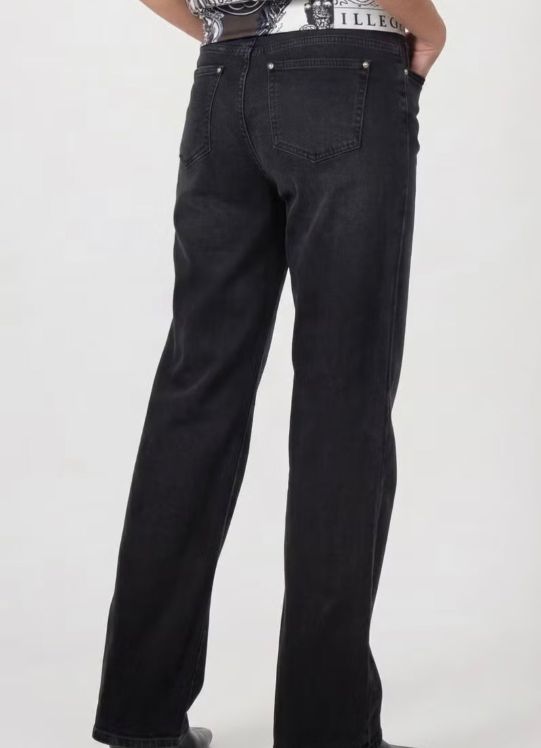 Monari Wide Leg Jean With Diamanté Belt
