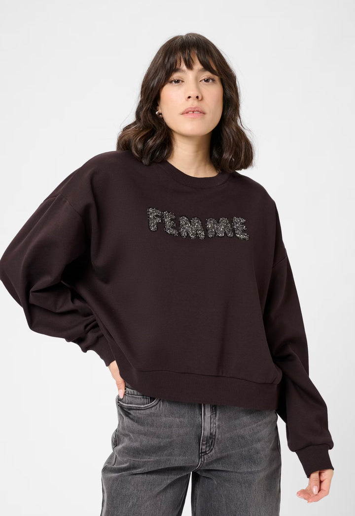 Kaffe KAlise Sweatshirt Black Coffee