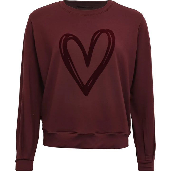 Costa Mani Heart Sweater Wine