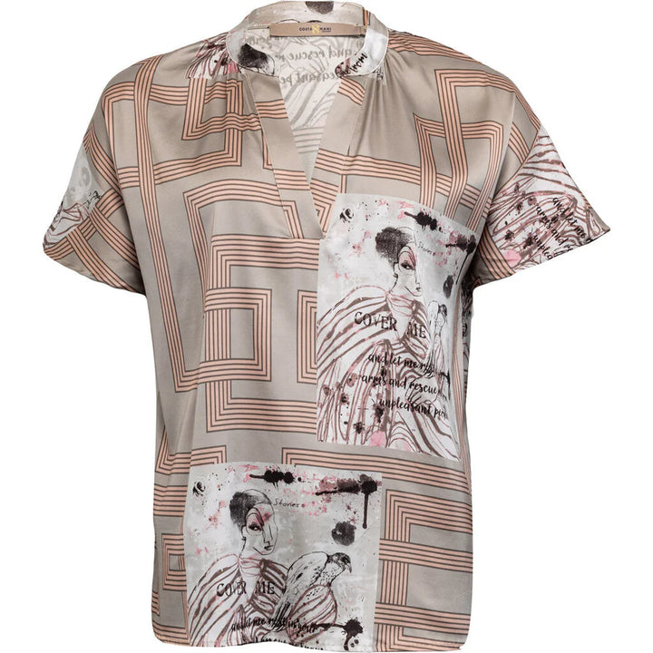 Costa Mani Cowes Blouse Dusty Rose Mix