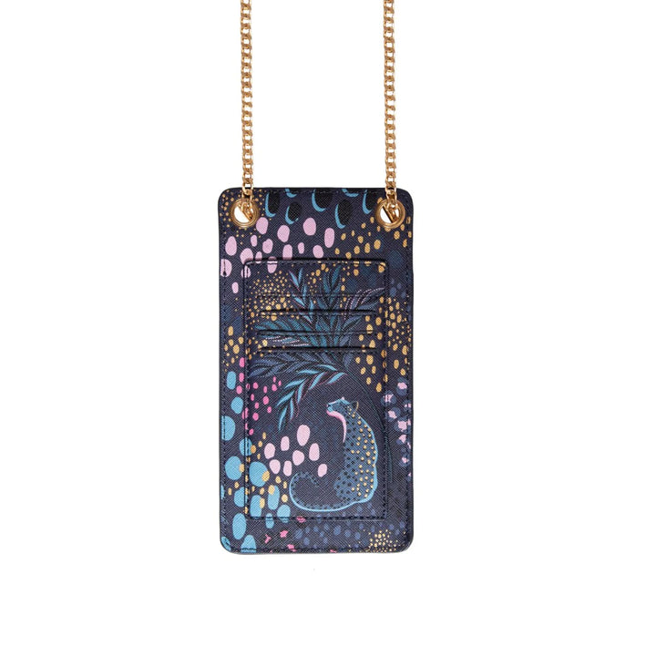 Sara Miller Phone Pouch: Midnight Leopard