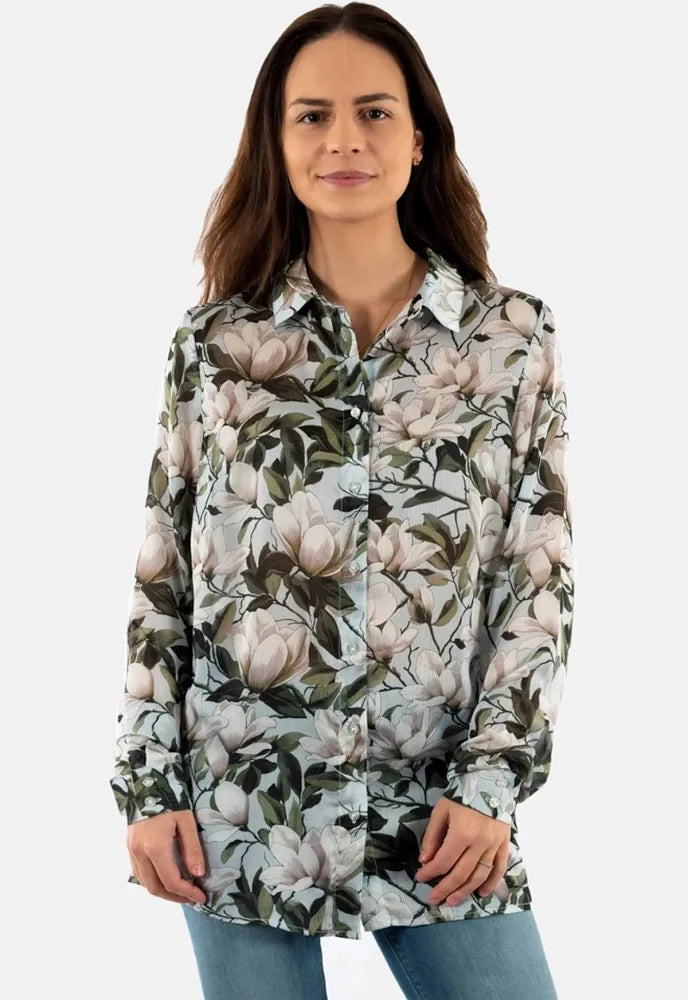 Guess Clouis Shirt Blue &amp; Green Blouse