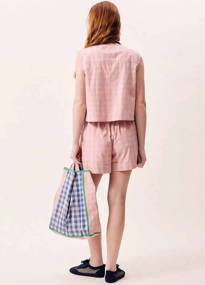 Frnch Luminous Rose Check Shorts