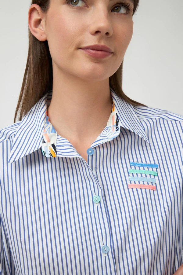 Tinta Caloroja Blue Striped Shirt