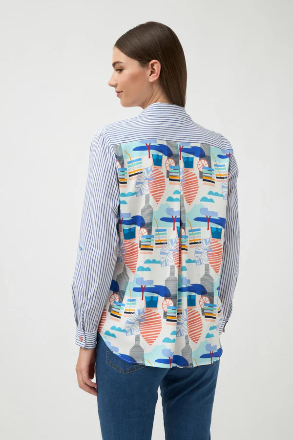 Tinta Caloroja Blue Striped Shirt