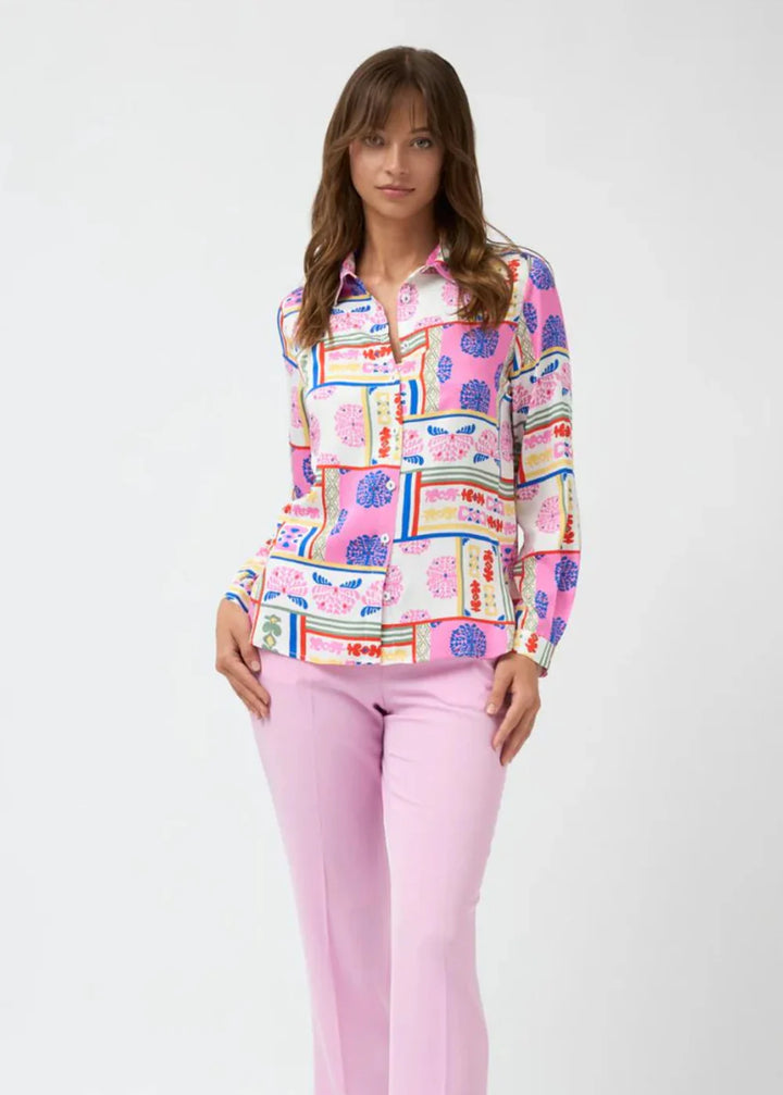 Bariloche Berino Pink & Blue Blouse
