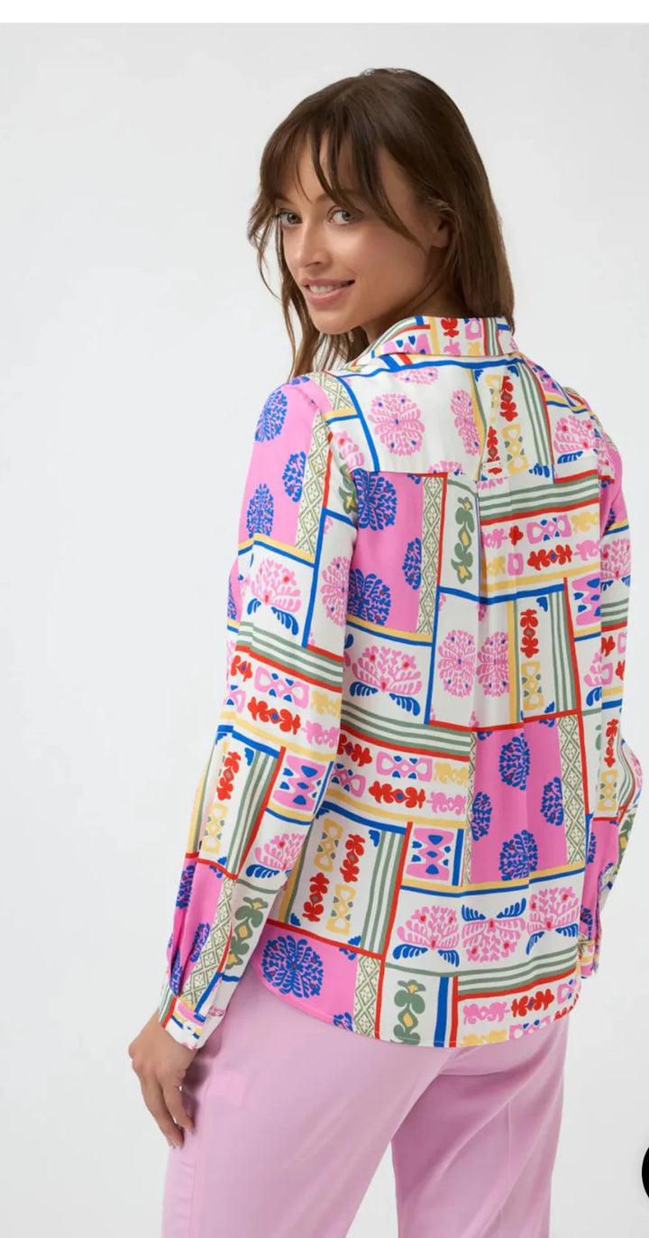Bariloche Berino Pink & Blue Blouse