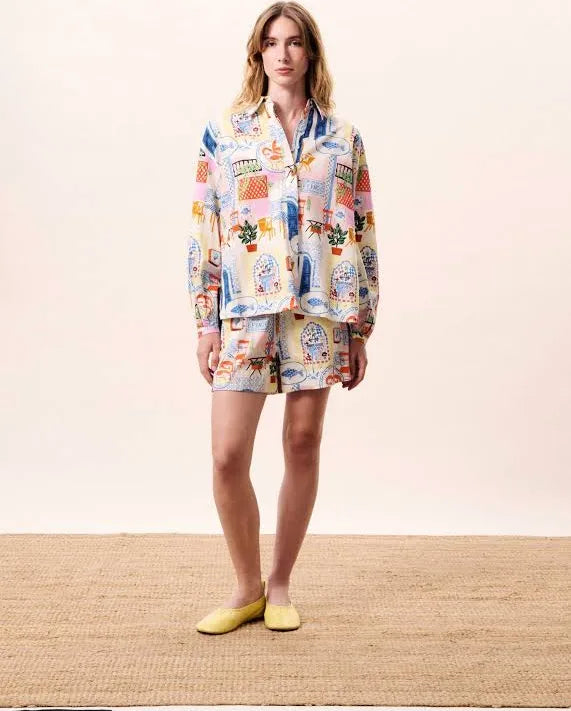 Frnch Holiday Print Shorts