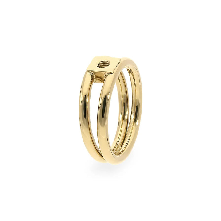 Qudo Basic Roma Interchangeable Ring Gold