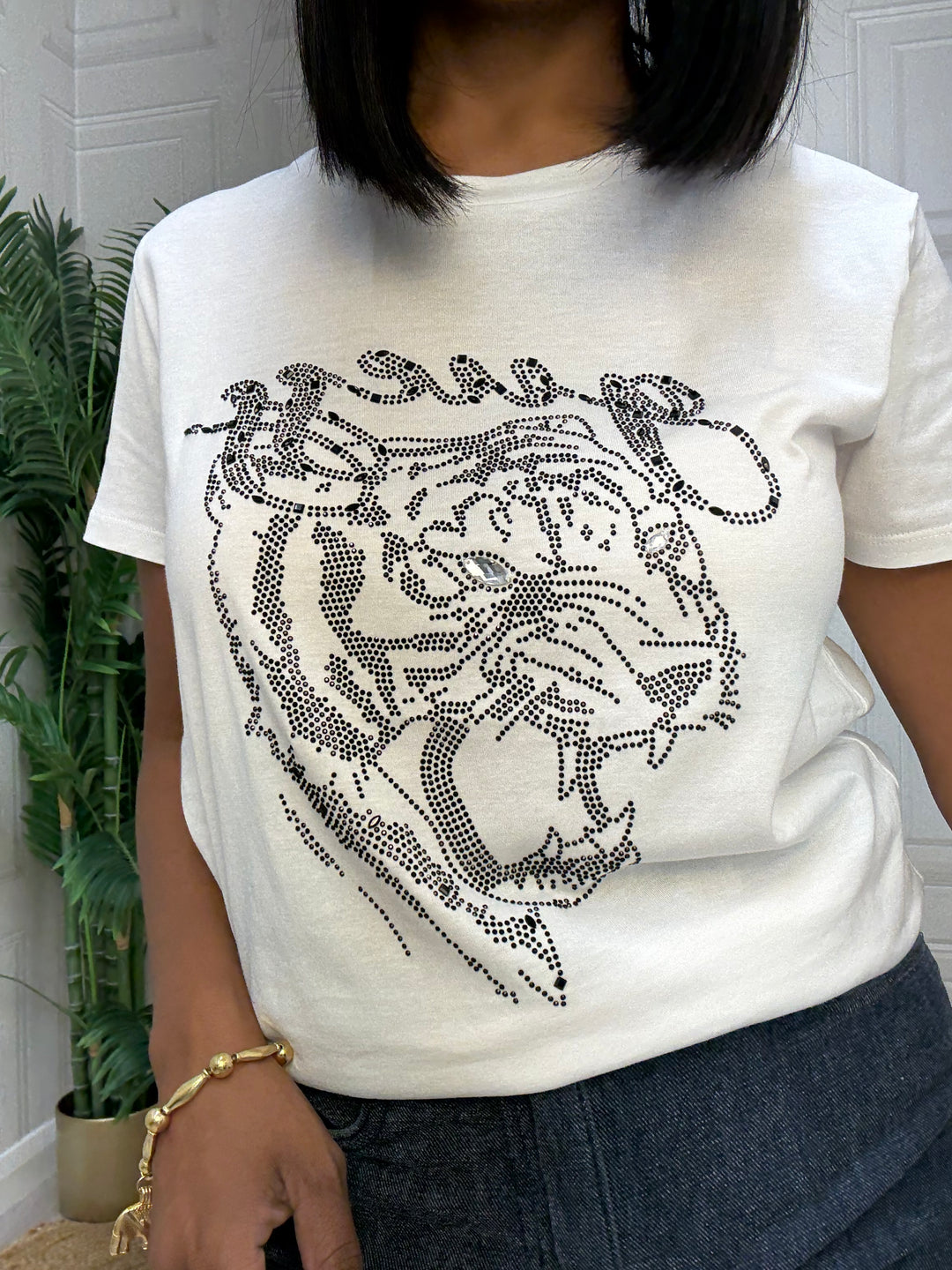 Guess Tiger Face Tee White