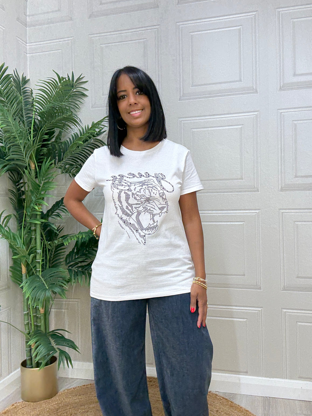 Guess Tiger Face Tee White