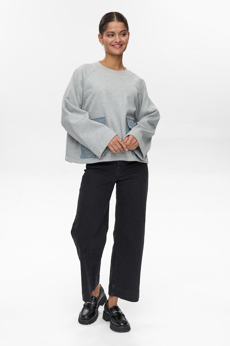 Numph Nuzhelly Sweat Med Grey Mel