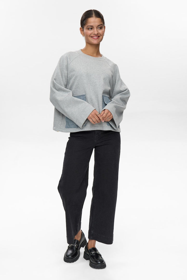 Numph Nuzhelly Sweat Med Grey Mel
