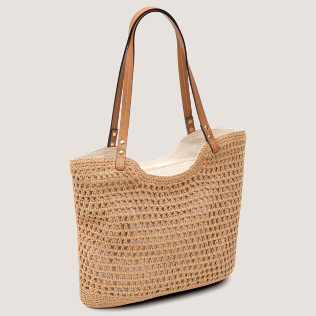 Long & Son London Light Tan Crochet Bag