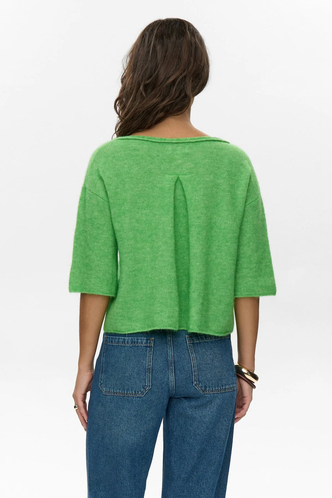 Numph Nurirtte Pleat Pullover Poison Green