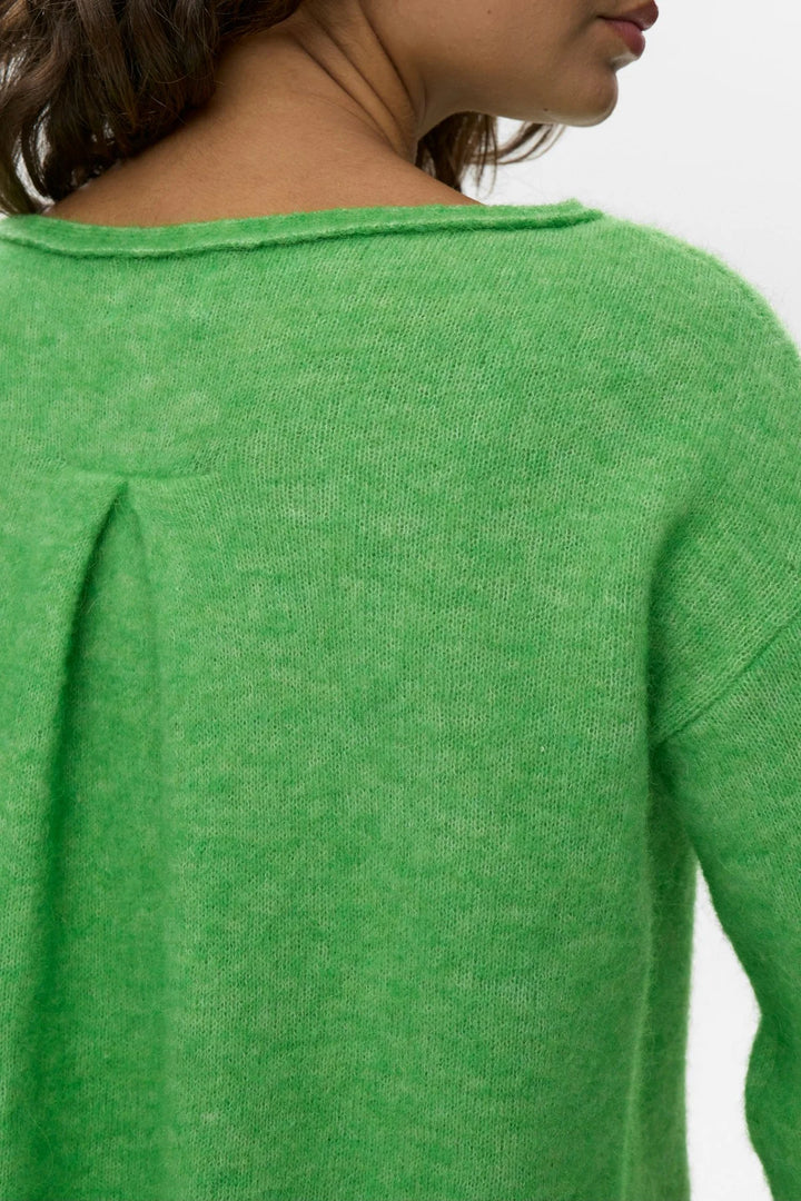 Numph Nurirtte Pleat Pullover Poison Green