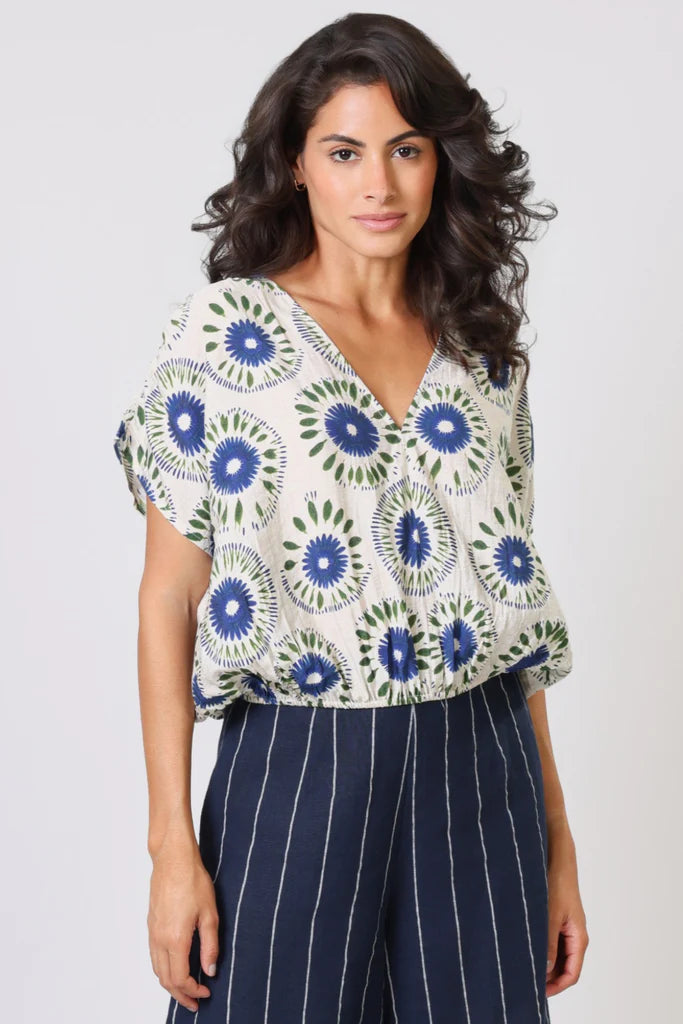 Traffic People Whisper Blue Top