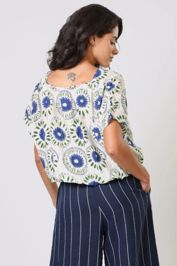 Traffic People Whisper Blue Top