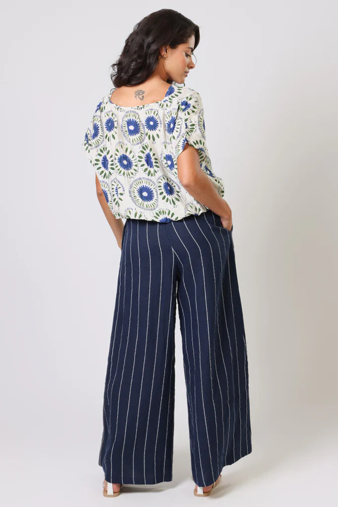Traffic People Whisper Blue Top