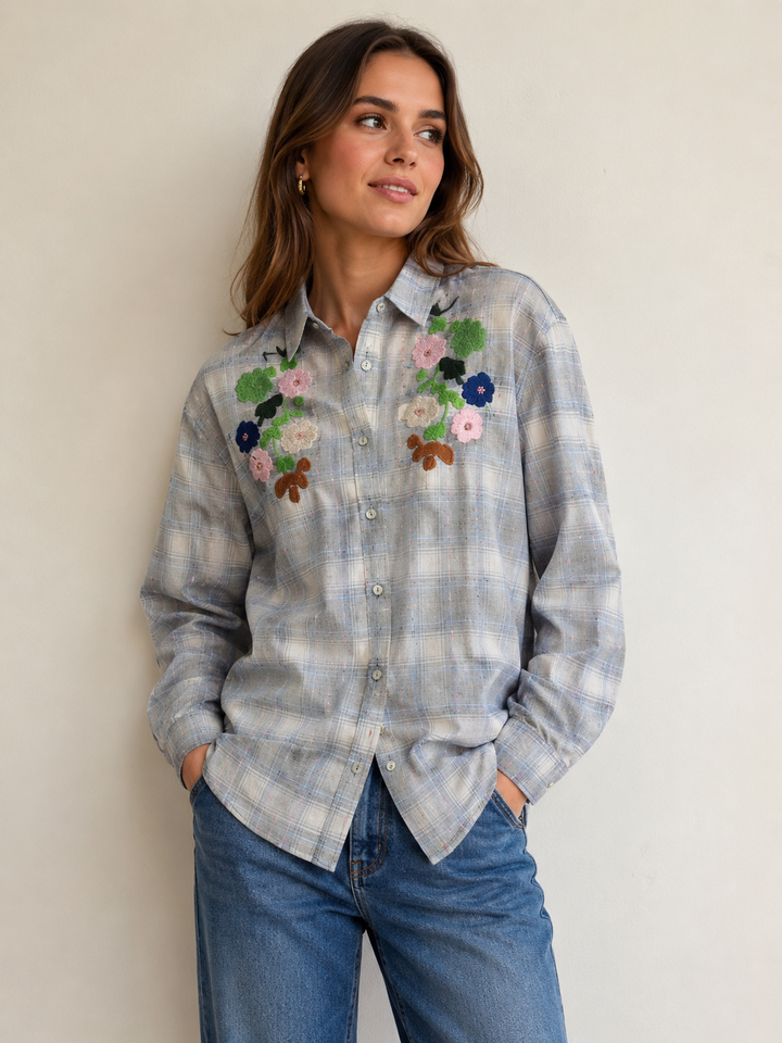 Numph Numaggi Floaty Blue Shirt