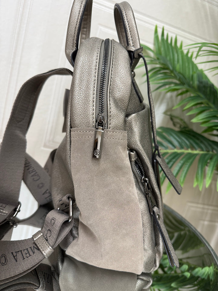 Carmela Pewter Backpack Bag 186164