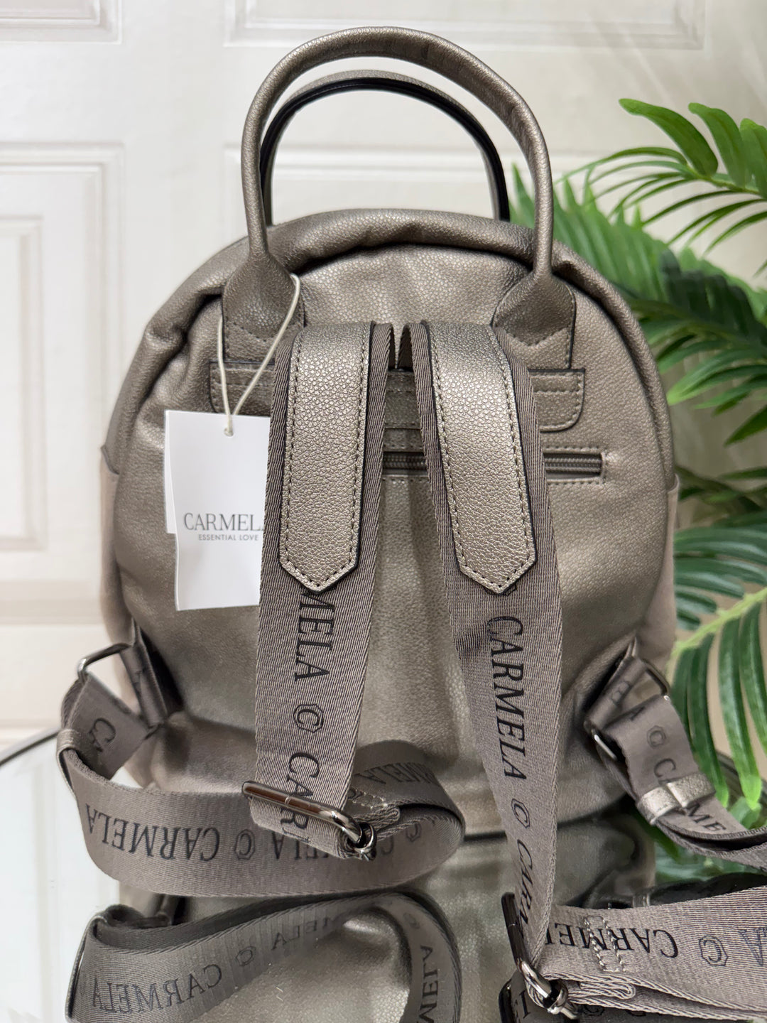 Carmela Pewter Backpack Bag 186164