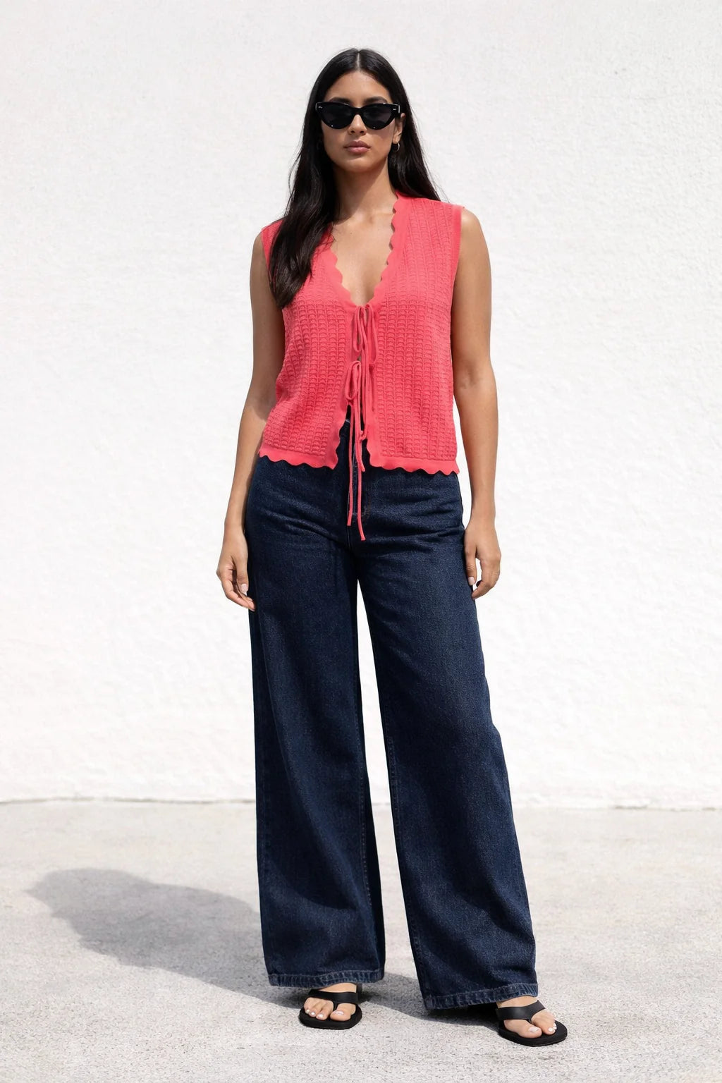French Connection Lois Mozart Top Vest | Fuschia Pink