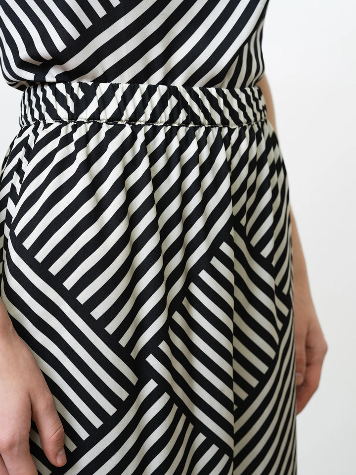 French Connection Striped Damasco Wide Leg Trouser