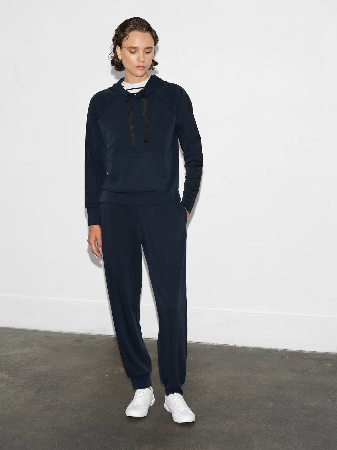 French Connection Wren Sleeve Trim Detail Hoodie