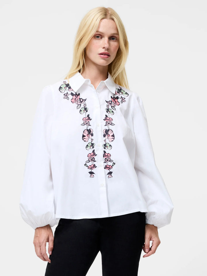 French Connection Cambria Ellie Embroidered Button Down Shirt