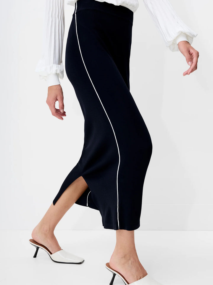 French Connection Ottie Back Slit Midi Skirt