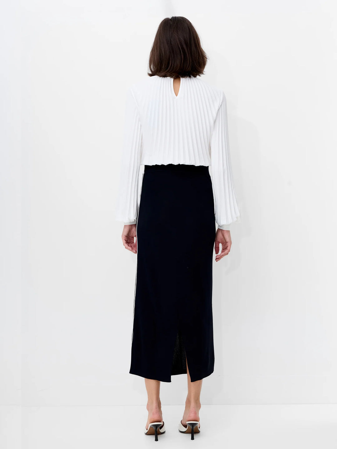 French Connection Ottie Back Slit Midi Skirt