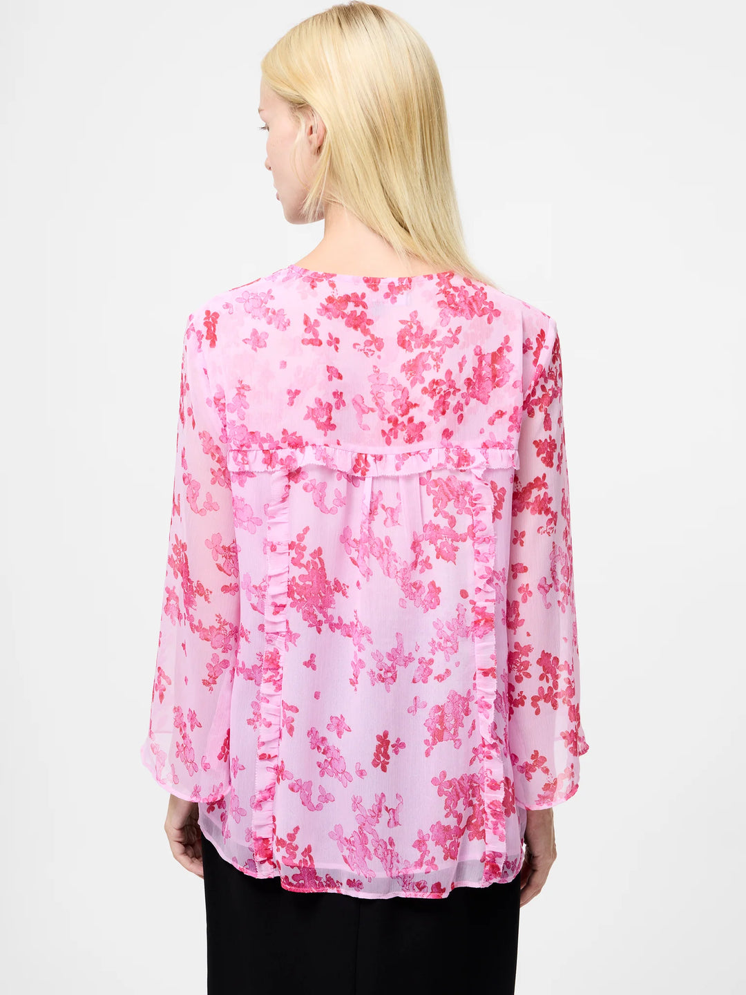 French Connection Isla Hallie Crinkle Tie Neck Top