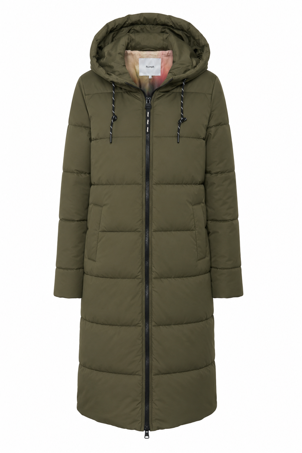 Nuarven Long Puffa Jacket l-Forest Night