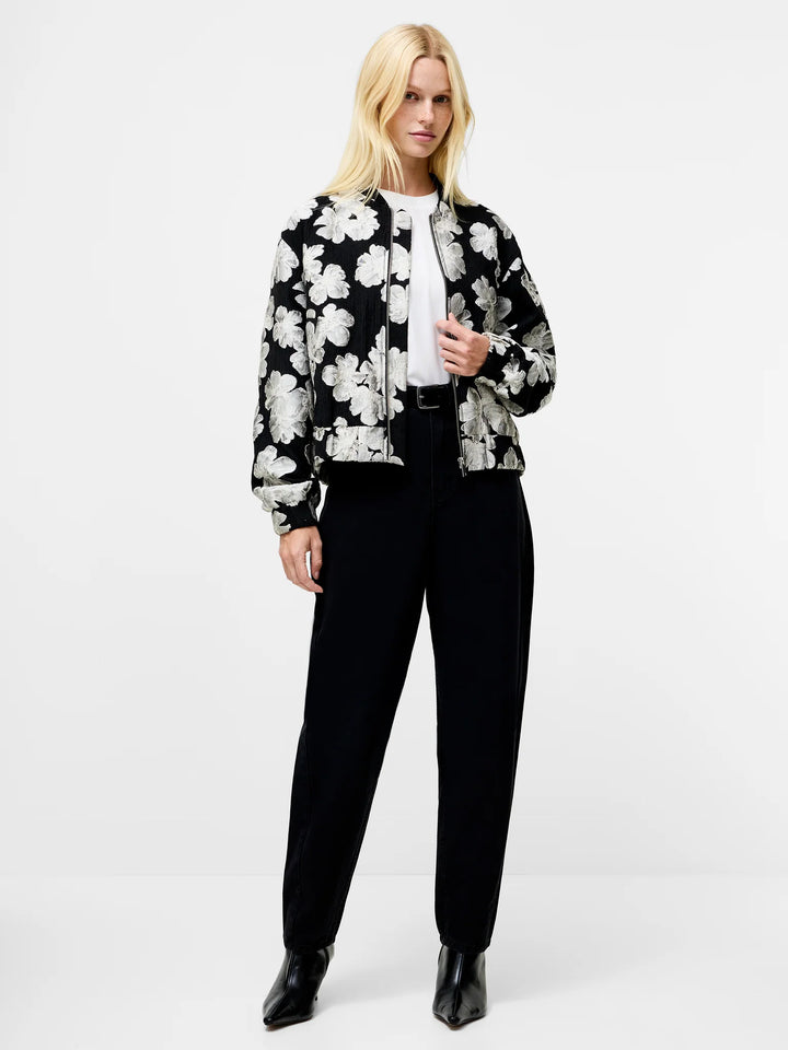 French Connection Lora Poly Jacquard Bomber Jacket
