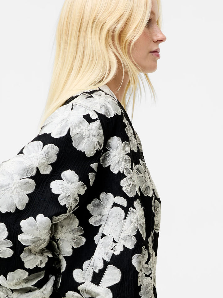 French Connection Lora Poly Jacquard Bomber Jacket