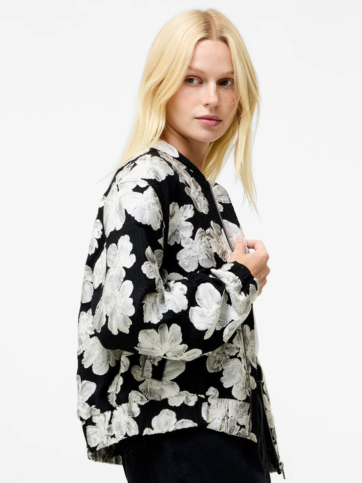 French Connection Lora Poly Jacquard Bomber Jacket