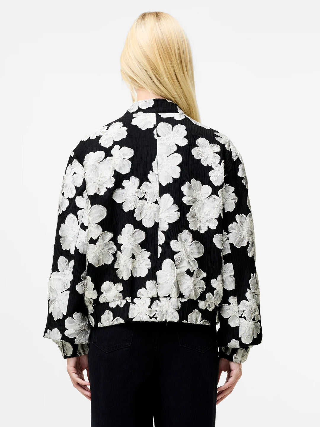 French Connection Lora Poly Jacquard Bomber Jacket