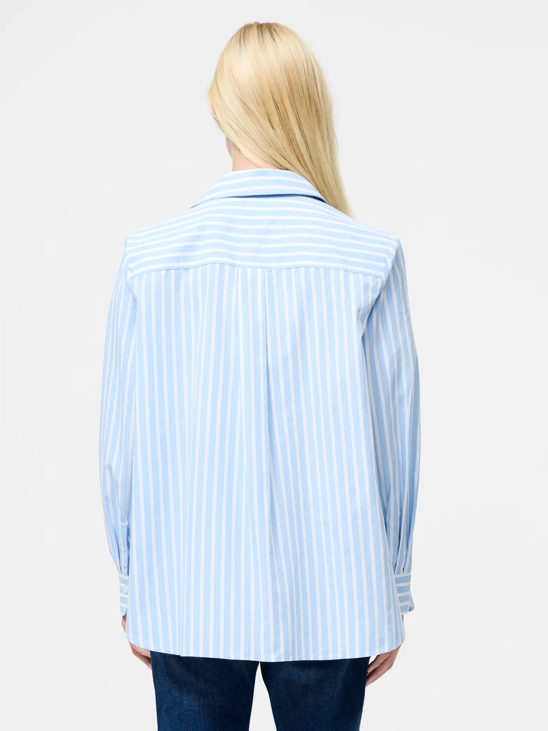 French Connection Cambria Cotton Embroidered Floral Stripe Shirt