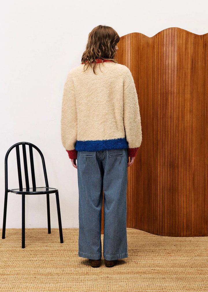 Frnch Paris Cardigan Cyclamen Creme