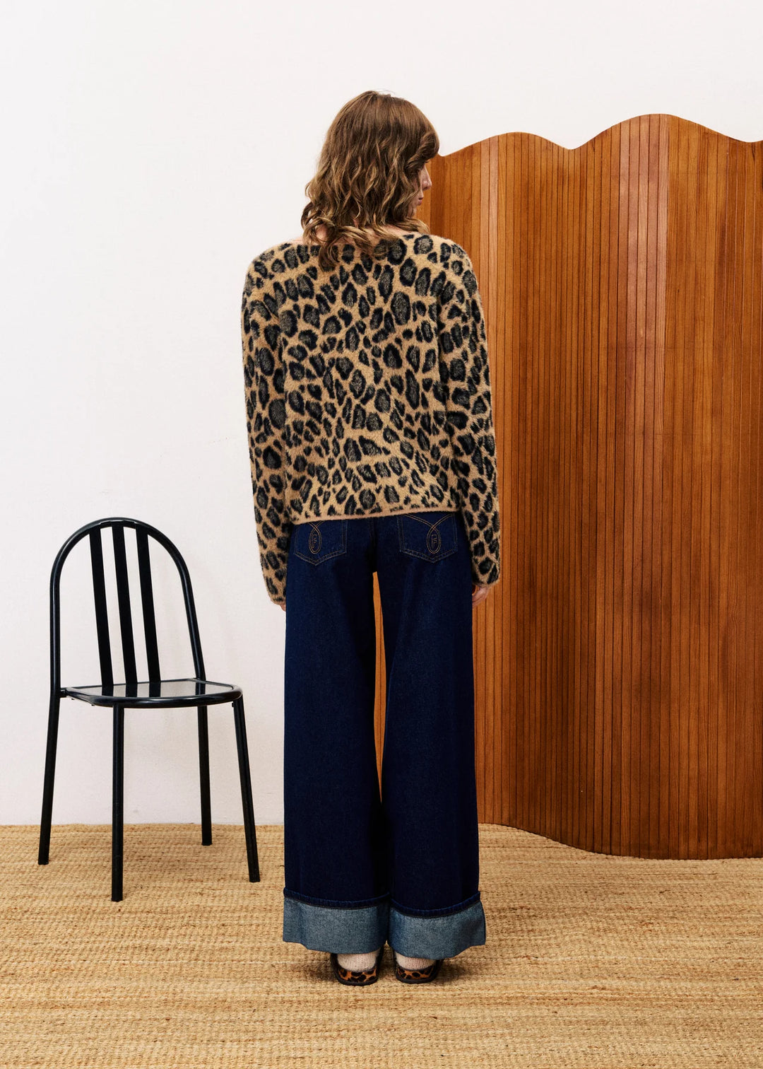 Frnch Paris Cardigan Begonia Leopard