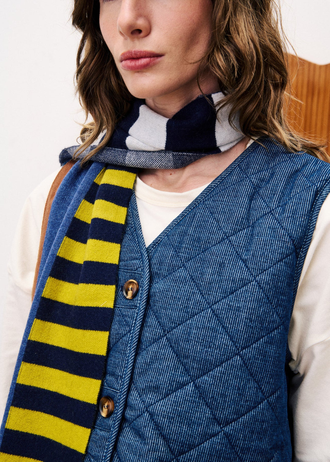 Frnch Paris Gilet Baudelaire Blue Marine