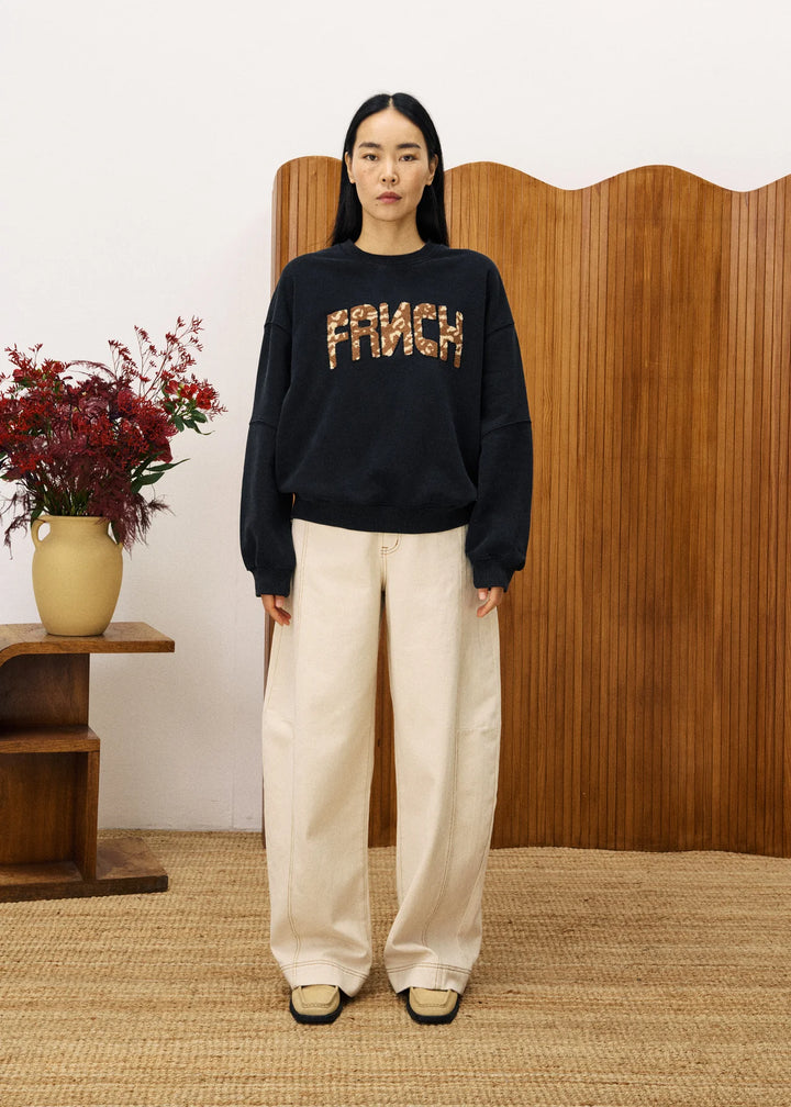 Frnch Paris Sweatshirt Tilleul Anthracite