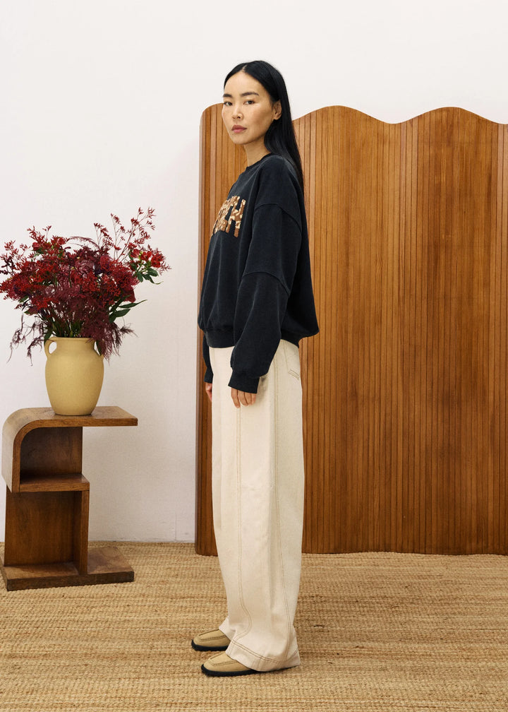 Frnch Paris Sweatshirt Tilleul Anthracite