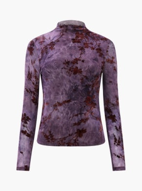 French Connection Kenny Mesh Velvet Top