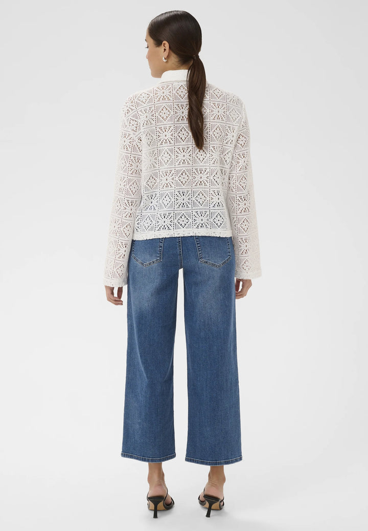 Kaffe KAcindy Crochet Shirt Chalk