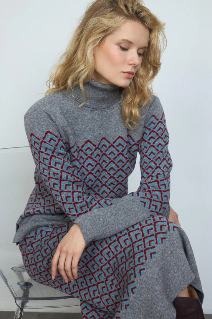 Bariloche Grey Polo Neck Jumper