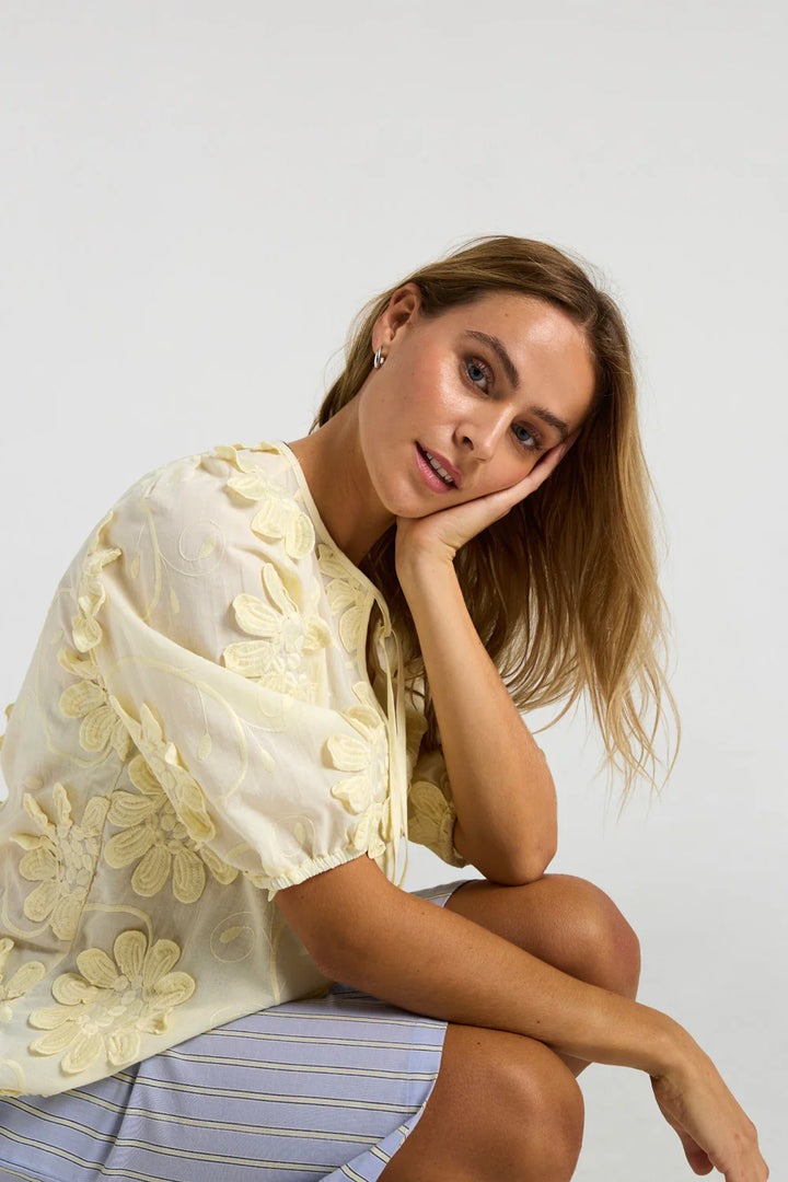 Costa Mani Yellow Litty Blouse