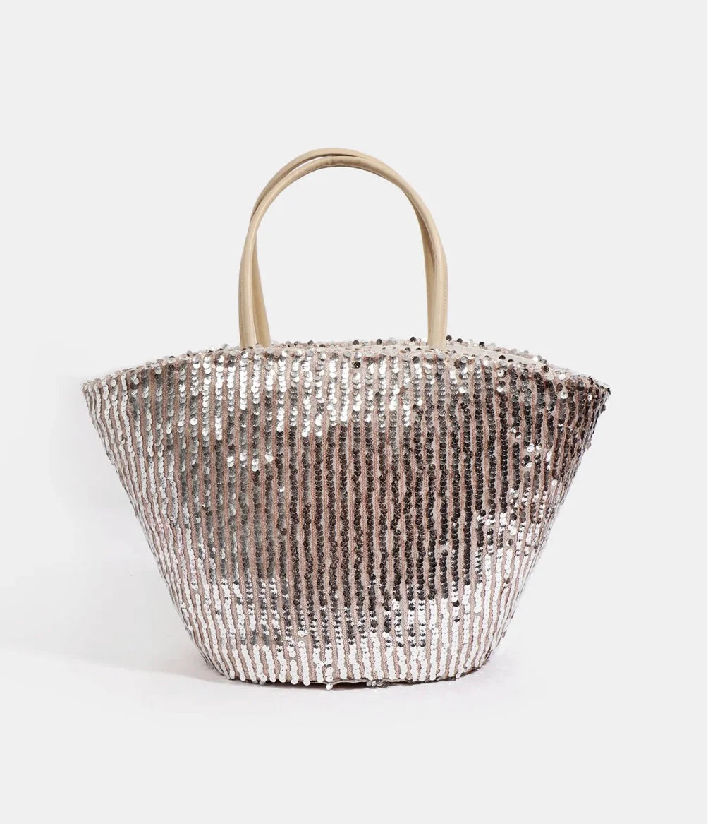Miller Beach Bag Sliver Sequin